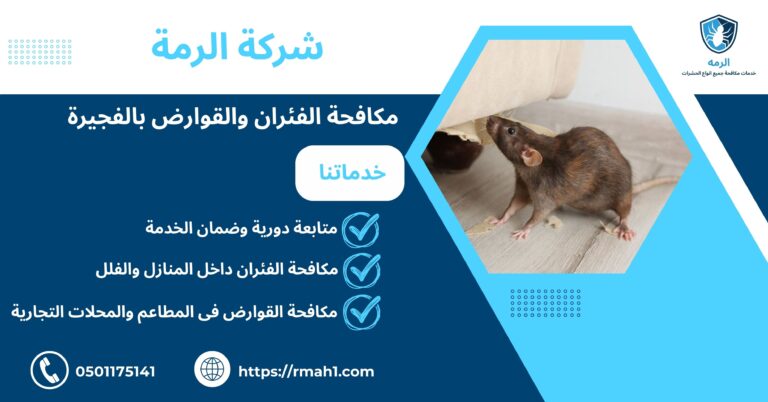مكافحة الفئران والقوارض بالفجيرة